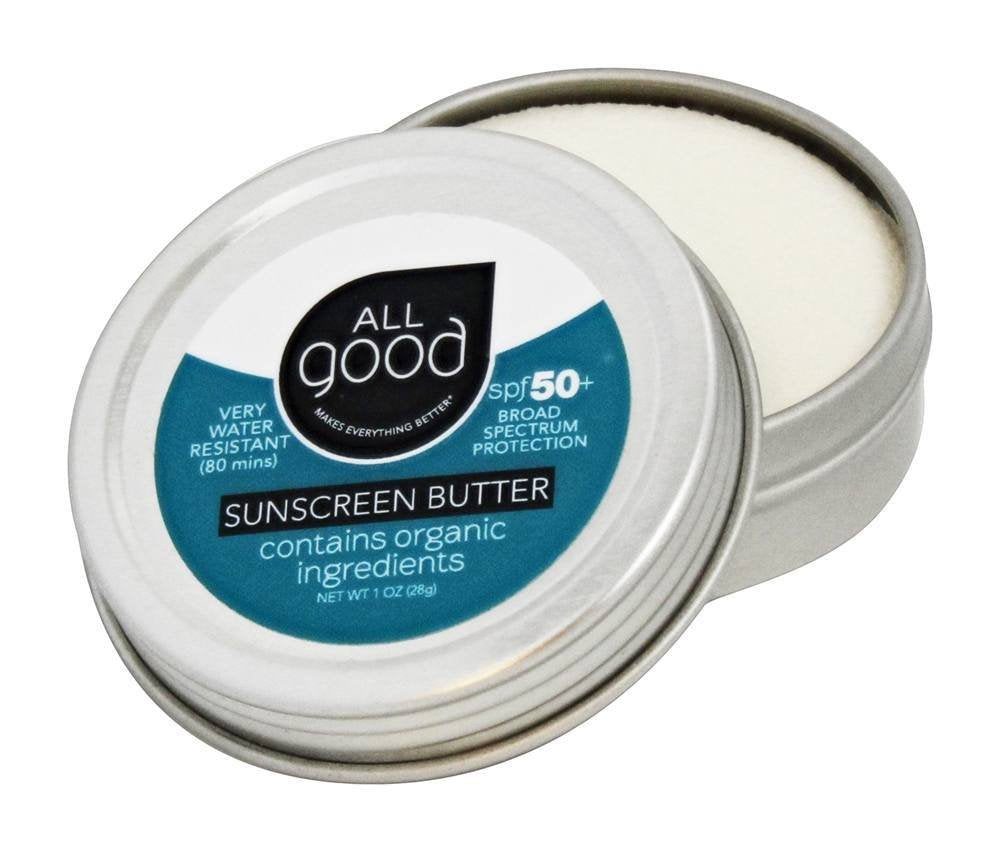 All Good Zinc Butter Sunscreen - Travel Size, Zinc Oxide Face, Nose, Ears Sunscreen, Uvauvb Broad Spectrum Spf 50+ Water Resista