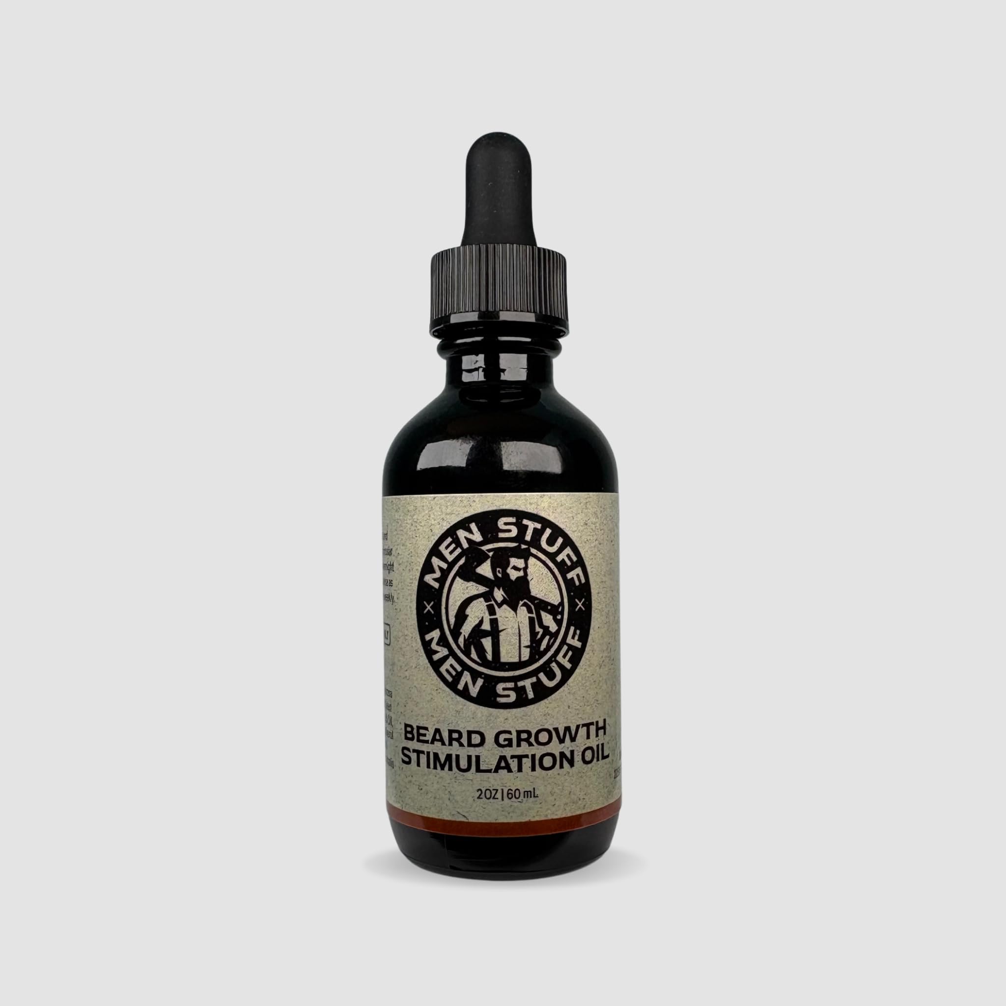 Natural Beard Growth Oil 60ml with Rosemary Peppermint, Fixes Patchy Beard