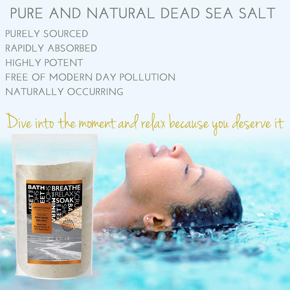 19 Lbs Raw Dead Sea Salt Not Cleaned - Still Contains All Dead Sea Minerals Including Dead Sea Mud - Fine Medium Grain Bath Salt