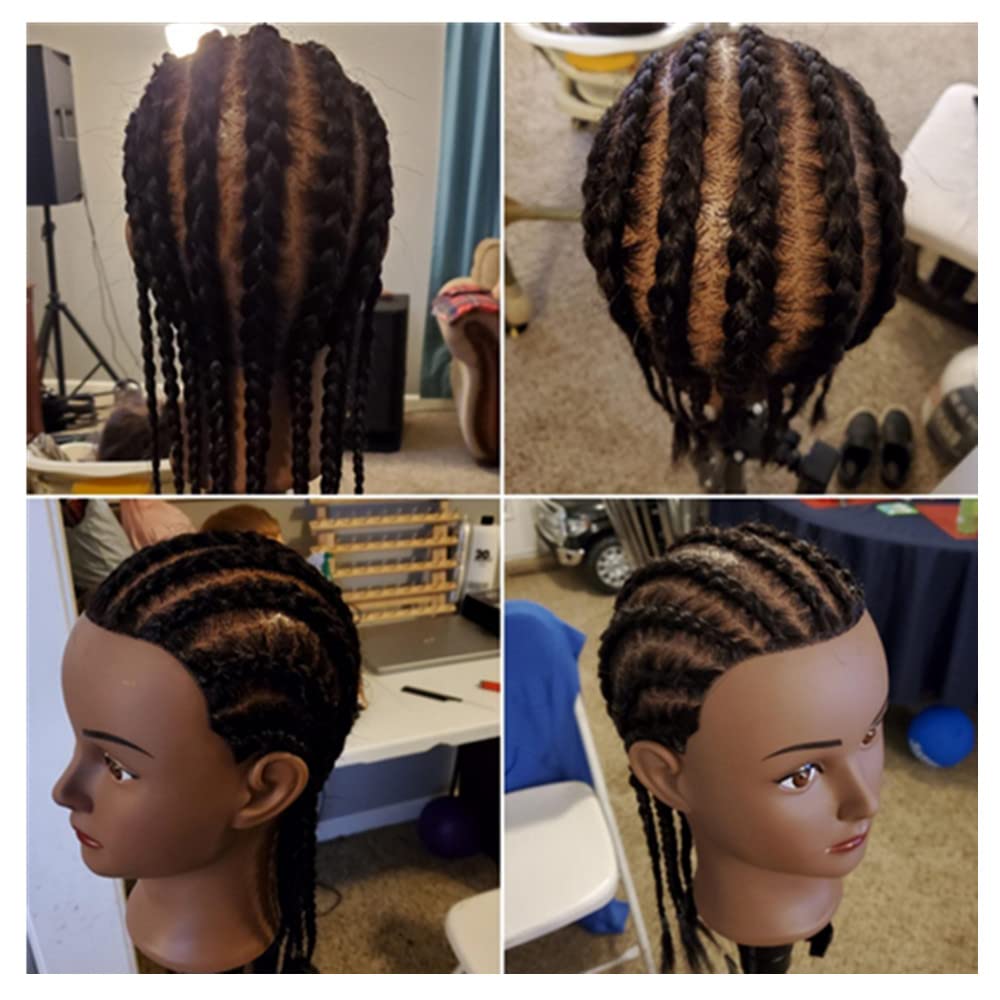 Hairginkgo Mannequin Head - 100% Real Hair Manikin For Hairdresser Training And Styling Practice - With Clamp Stand (1711B0216)