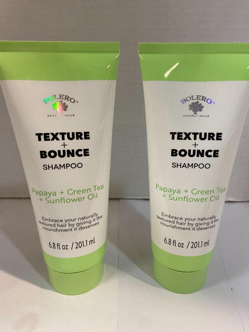 Bolero Beverly Hills Texture + Bounce Shampoo Papaya + Green Tea + Sunflower Oil (2 EA 6.8 oz)