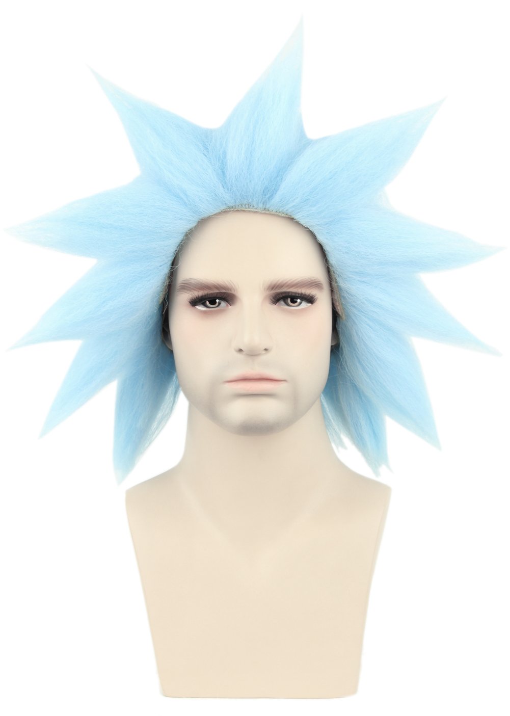 Topcosplay Unisex Halloween Costume Wigs Blue Short Cosplay Wig Party Wigs for Adults or Kids