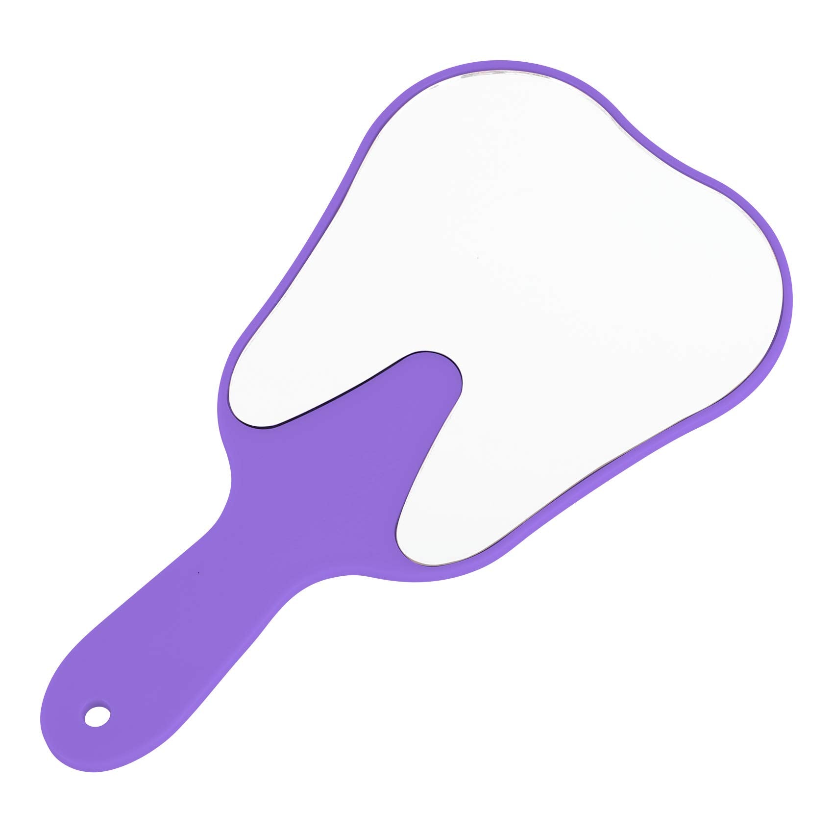 Annhua Tooth Shaped Mirror Hand Held Face Mirror Cute, Handheld Mirrors With Handle Purple Small Makeup Shower Mirror, Used For