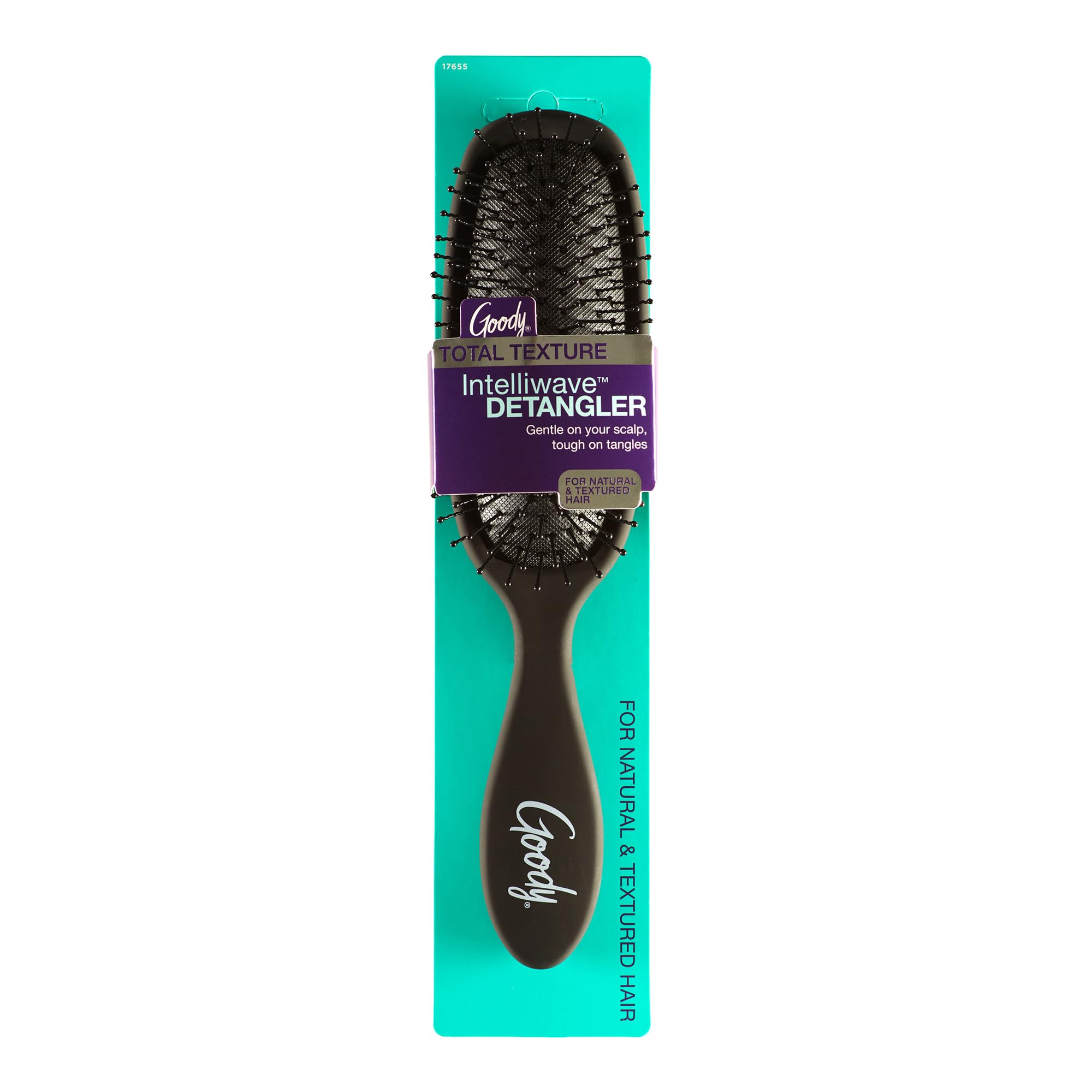 Goody Total Texture Intelliwave Detangler Brush - Style Or Remove Tangles For Wet Or Dry Hair - Prevent Breakage Of Coarse, Text