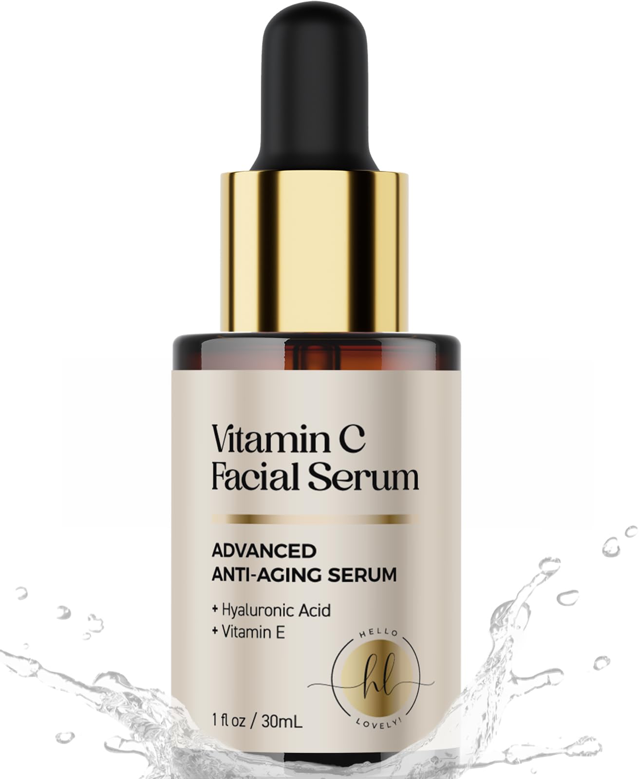 Vitamin C Face Serum - Anti Aging Facial Skin Serum with Vitamin C, Hyaluronic Acid, Vitamin E & More for Dark Spots, Fine Lines