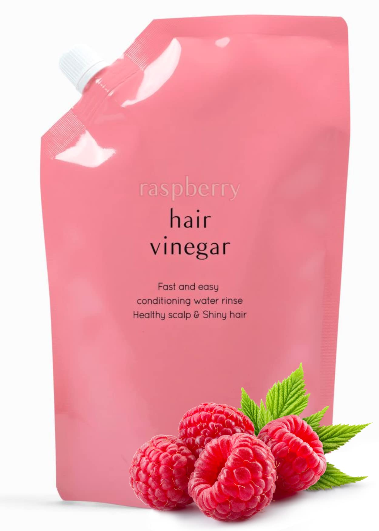 A'Pieu Raspberry Hair Vinegar Rinse Refill 13.6 Fl Oz - Scalp Treatment For Balanced Ph, Shiny Hair | Korean Hair Care I Clarifi