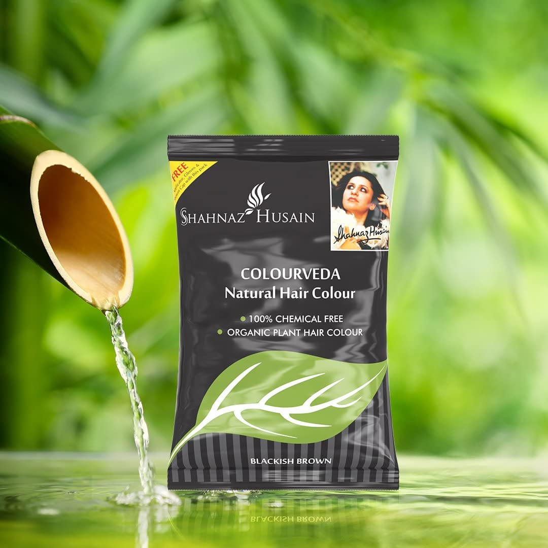 Shahnaz Husain Colourveda Natural Hair Colour Blackish Brown 100g (Pack of 3)