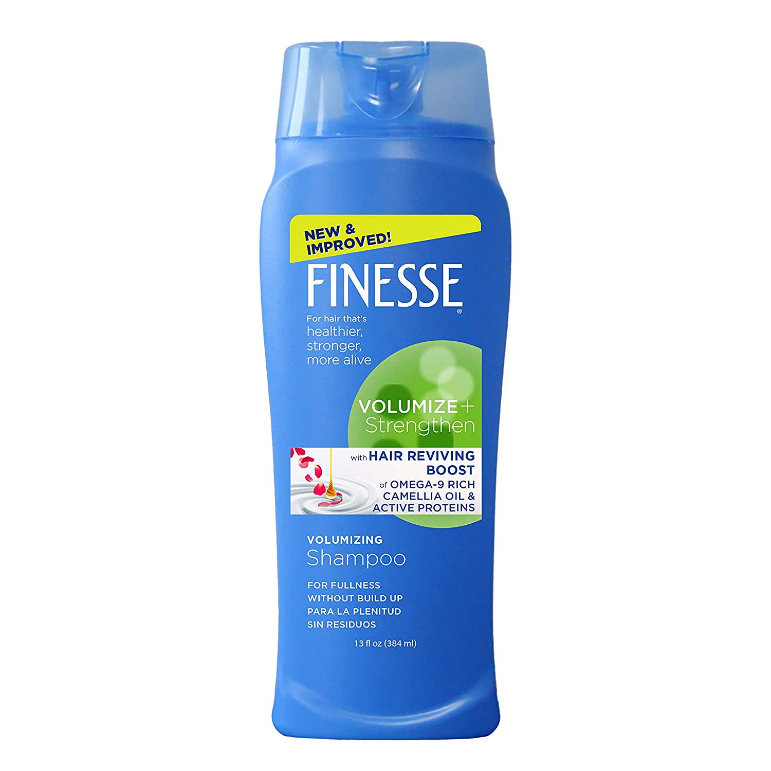FINESSE Volumize + Strengthen Volumizing Shampoo, 13 oz (Pack of 6), Add Volume & Strength to Thin or Fine Hair for Fuller Looki