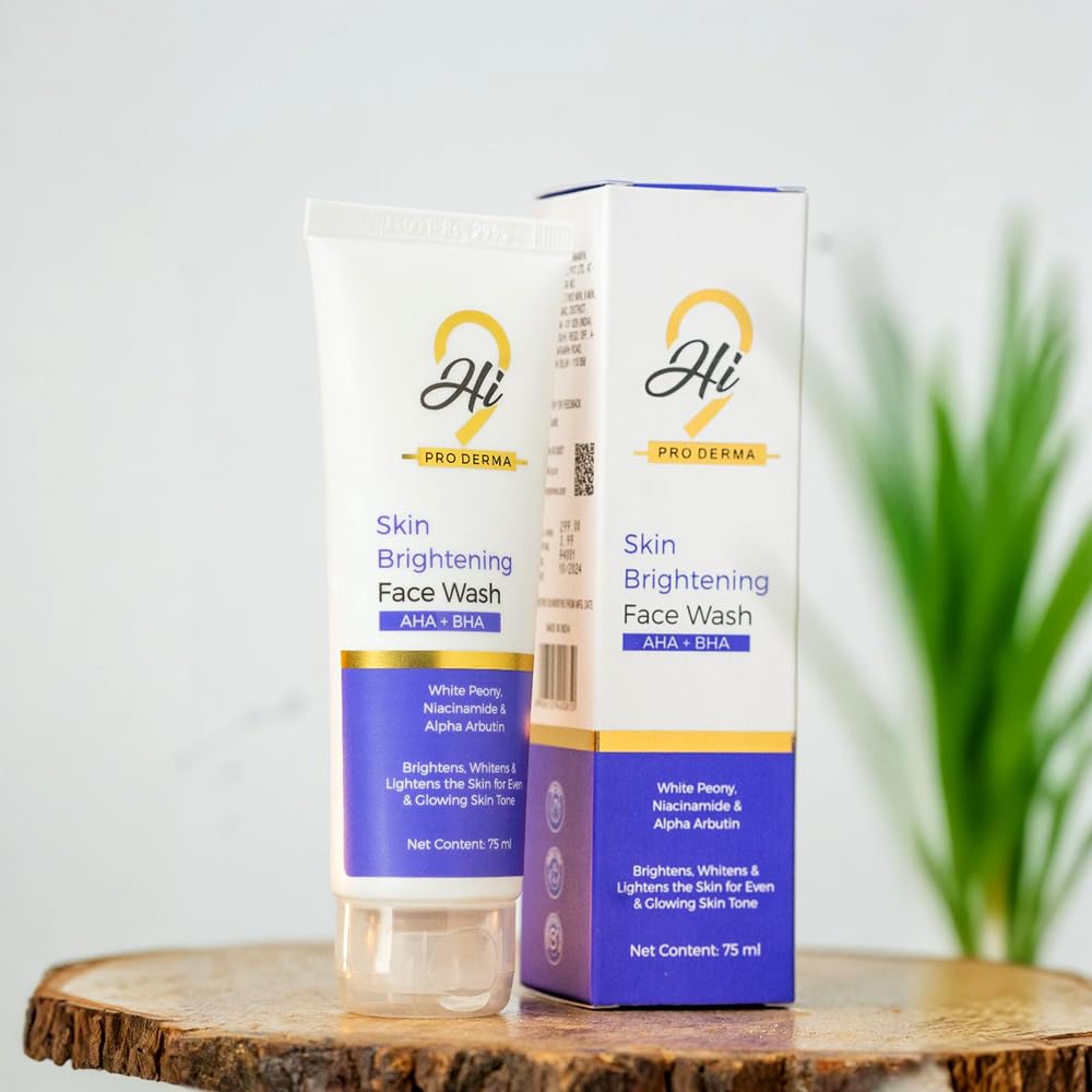 Hi9 Skin Brightening Face Wash | Aha Bha & Niacinamide Face Wash For Sensitive Skin & Uneven Skin Tone | Reduces Dark Spots & Du