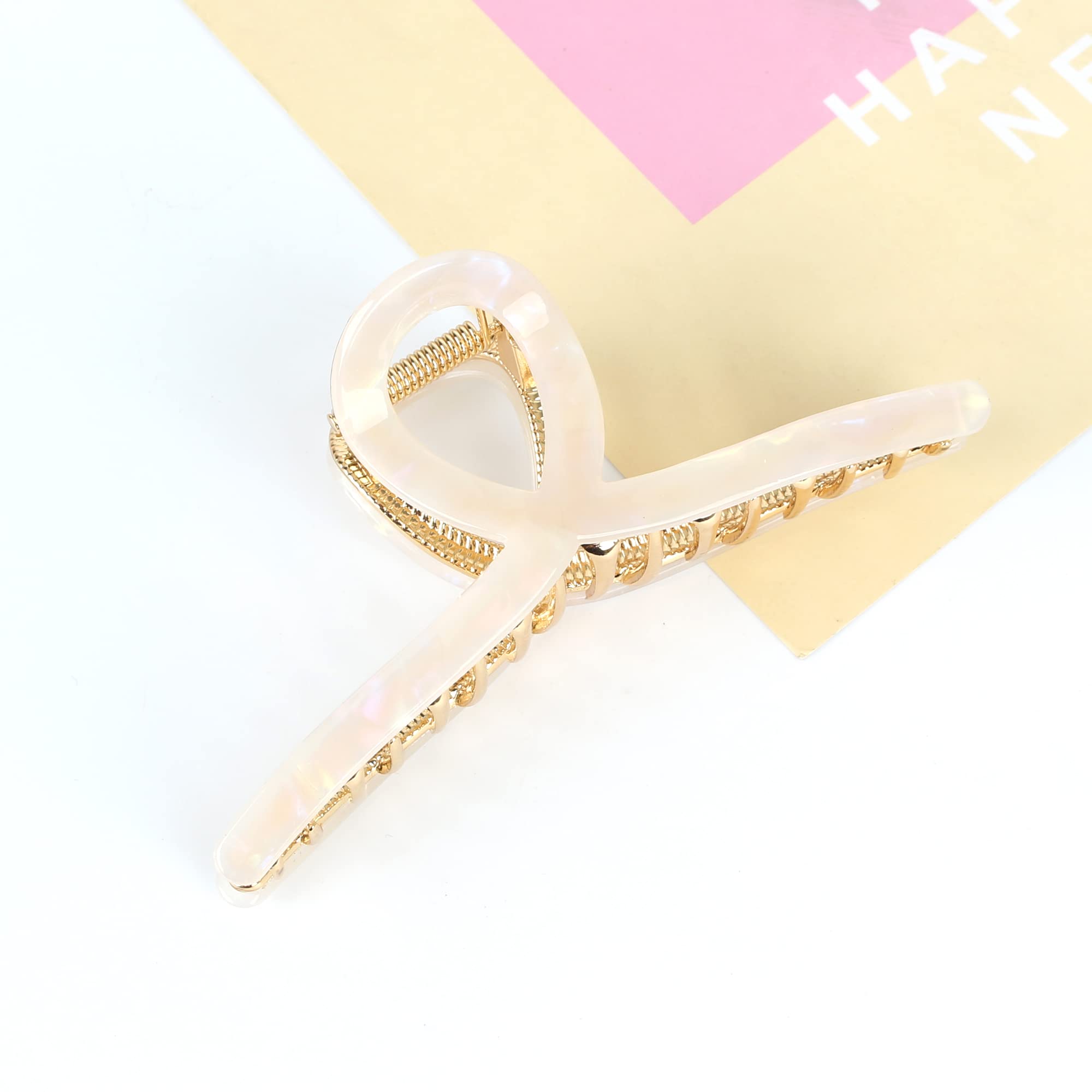 Big Hair Claw Clips Metal Hair Claw for Women Butterfly Hair Claw for Girl's Acetate Metal Hair Clamps Strong Hold Hair Claw 4.7