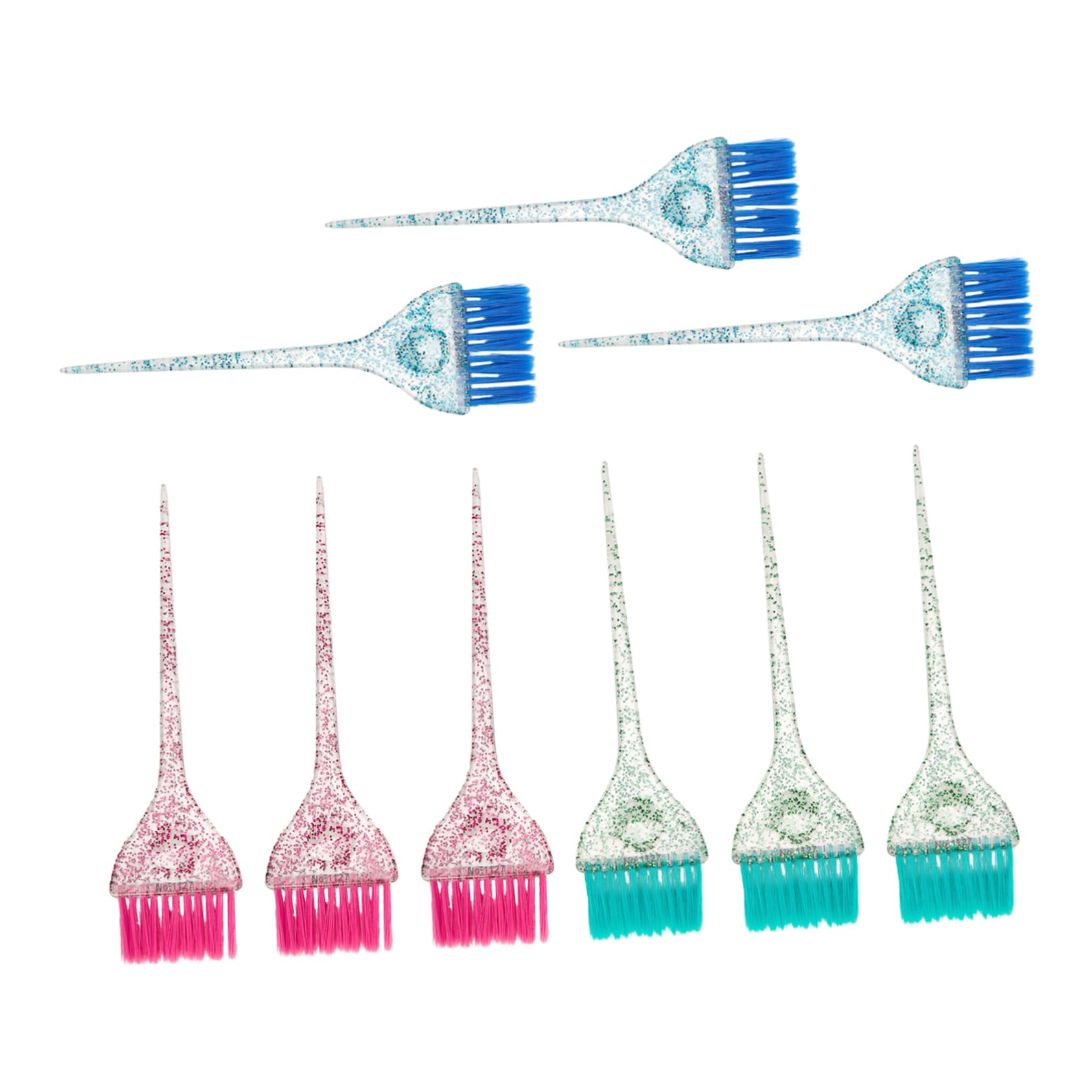 DEARMAMY 9pcs Hair Dye Brush with Ergonomic Handle for Precise Application Professional Hair Coloring Dye Brushes for Balayage H