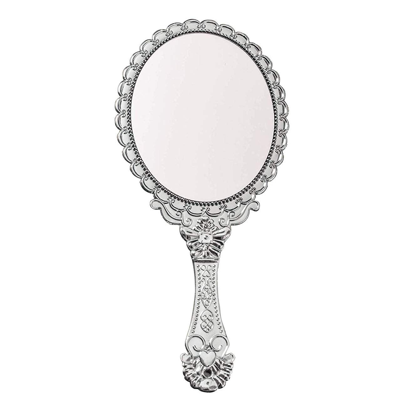 Jiuniu Handheld Mirror With Handle Vintage Compact For Personal Makeup Vanity Hand Held Mirror Tone Victorian Vanity Mirror 9.8X