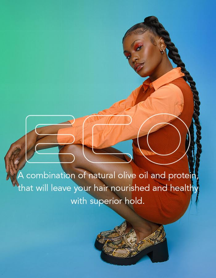 Ecoco Eco Style Gel Olive Oil - 100% Pure Olive Oil - Adds Shine And Tames Split Ends - Weightless Style - Nourishes And Repairs