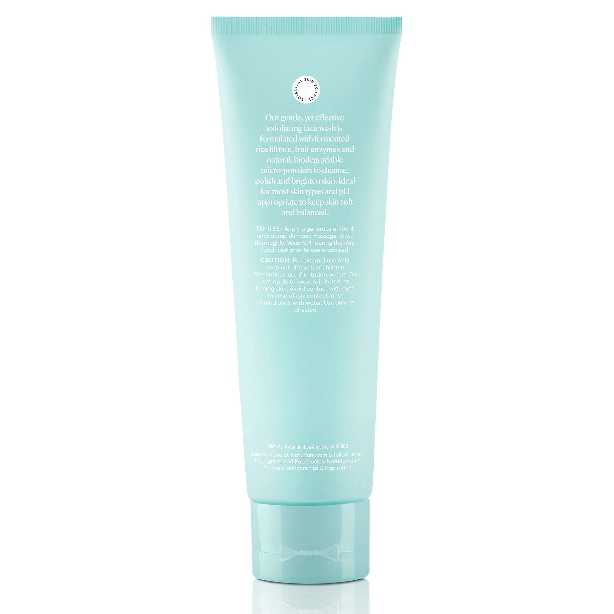 Naturium Fermented Rice Enzyme Cleanser, Plus Fruit Enzymes & Biodegradable Micro-Powders, 4 Oz