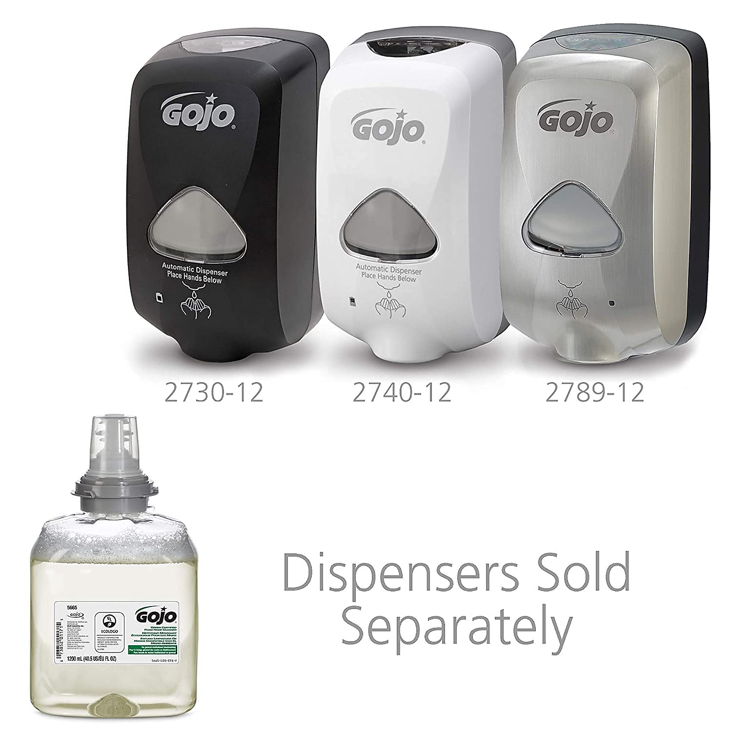 Gojo Green Certified Foam Hand Cleaner, Fragrance Free, Ecologo Certified, 1200 Ml Hand Soap Refill Tfx Touch-Free Dispenser (Pa