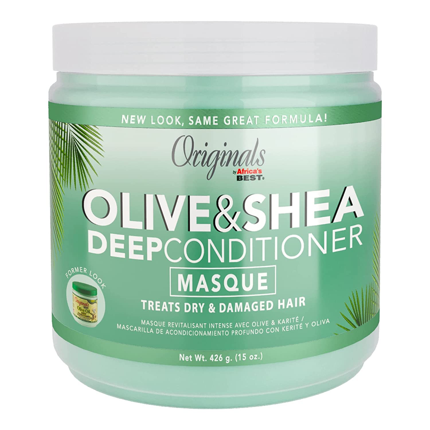 Africas Best Conditioner Originals Olive Oil Deep 15 Ounce Jar (443Ml) (3 Pack)