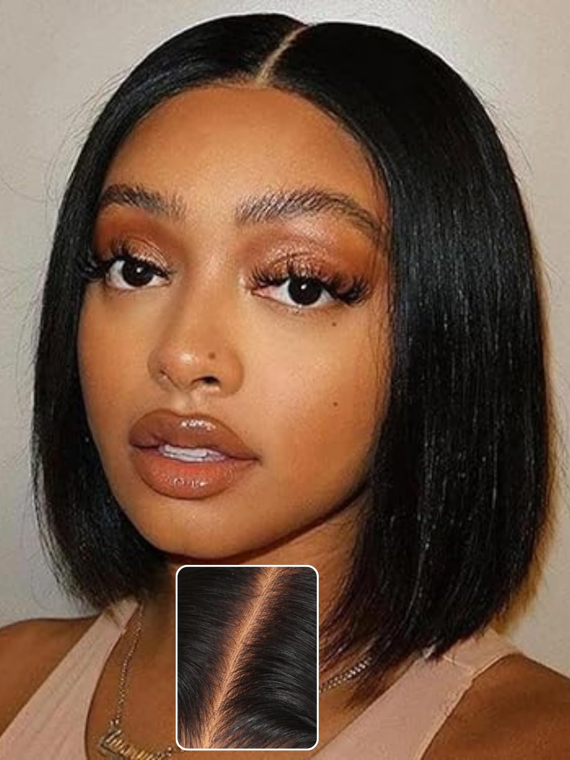 Beauty Forever Wear and Go Glueless Bob Wig 7x5 Bye Bye Knots Pre-Cut Lace Closure Wig,Straight Bob Human Hair Wigs Ready Wear W