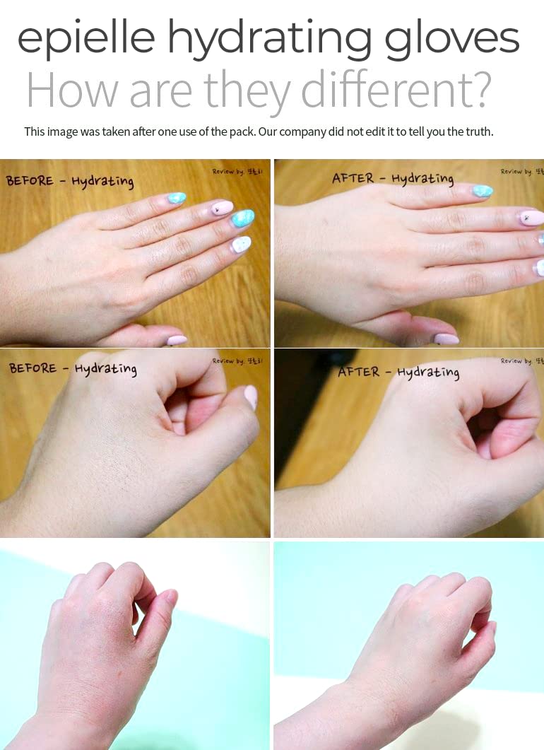 Epielle Hydrating Hand Masks (6Pk Gloves) For Dry Hands | Shea Butter, Jojoba Oil, Vitamin E | Intensive Spa Treatment | Beauty