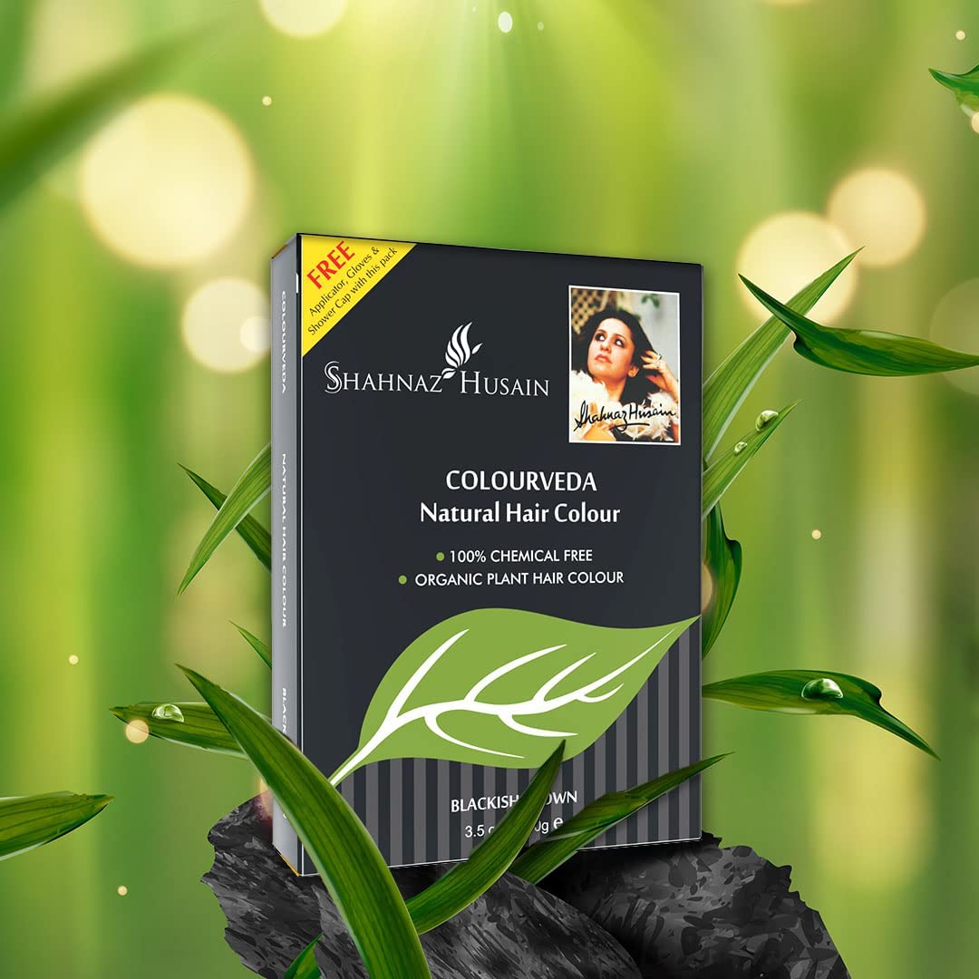 Shahnaz Husain Colourveda Natural Hair Colour Blackish Brown 100g (Pack of 3)