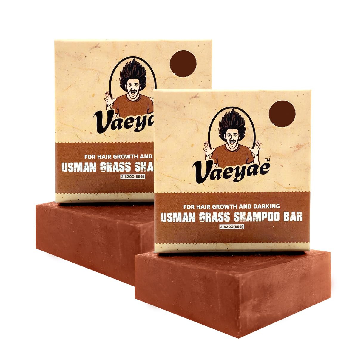 VAEYAE Usman Grass Black Shampoo Bar For Thinning & Darking, Usma Grass Plant Gray Hair Loss Reverse Products, For Dry and Rough