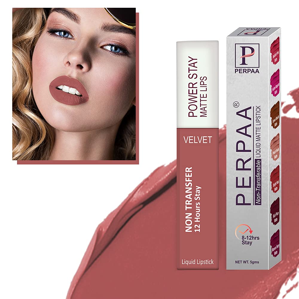 Perpaa Waterproof Liquid Matte Power Stay Lipstick  Long Lasting Stay