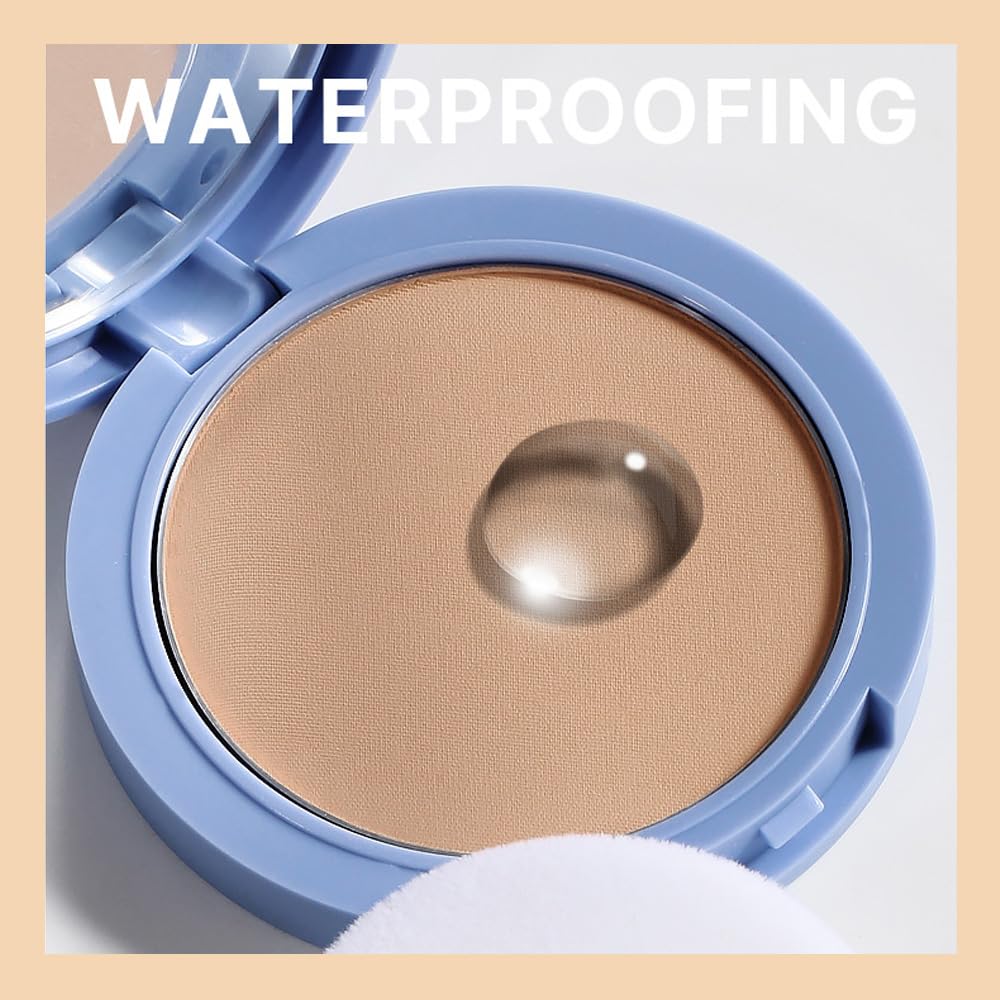 Feicuiyun Oil Control Matte Perfection Face Pressed Powder,Matte Smooth Flawless Setting Powder Makeup, Polvo Compacto De Maquil