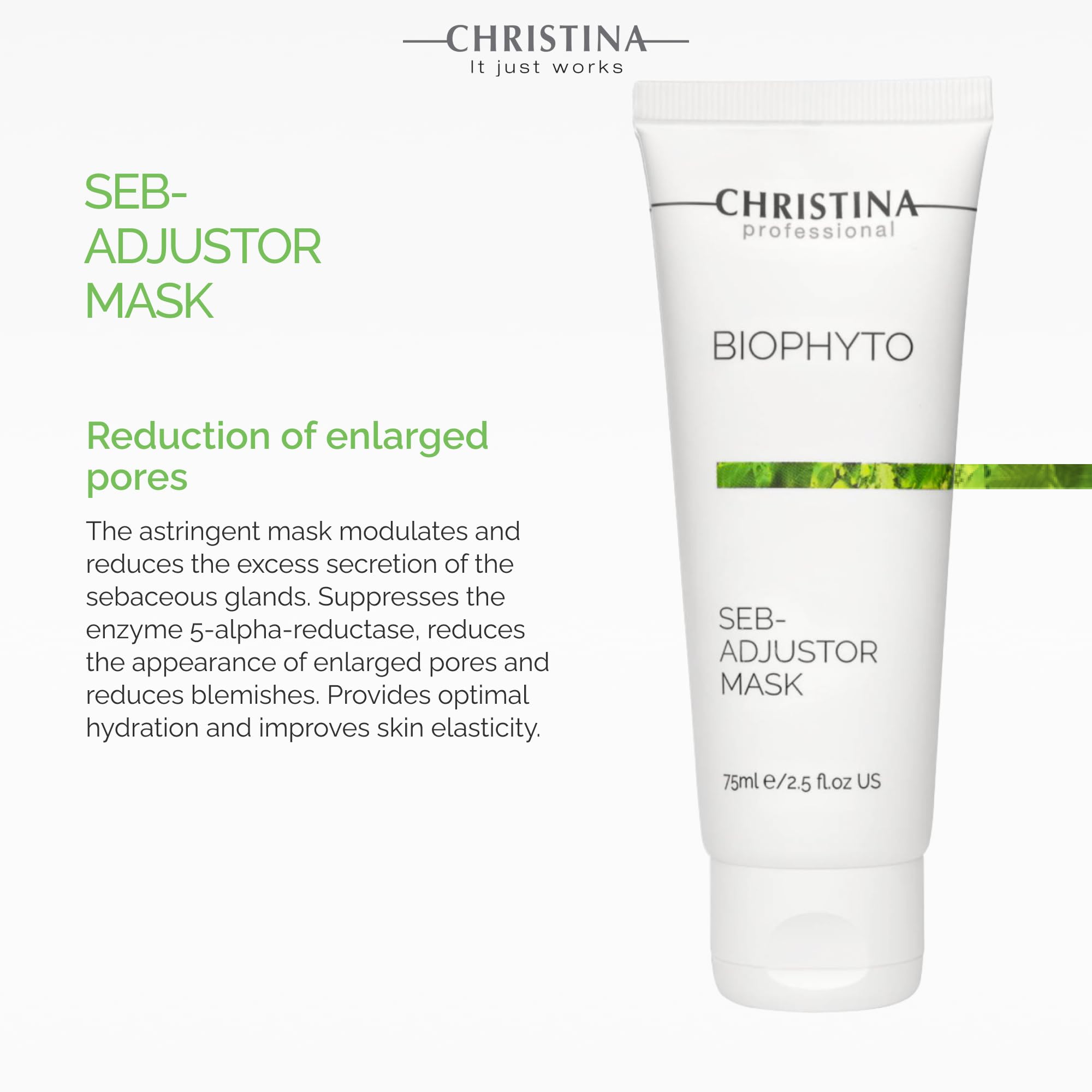 -CHRISTINA- Bio Phyto Seb-Adjustor Facial Mask with Moisture Complex | Face Masks Skincare Targets Acne, Blackheads, and Oilines