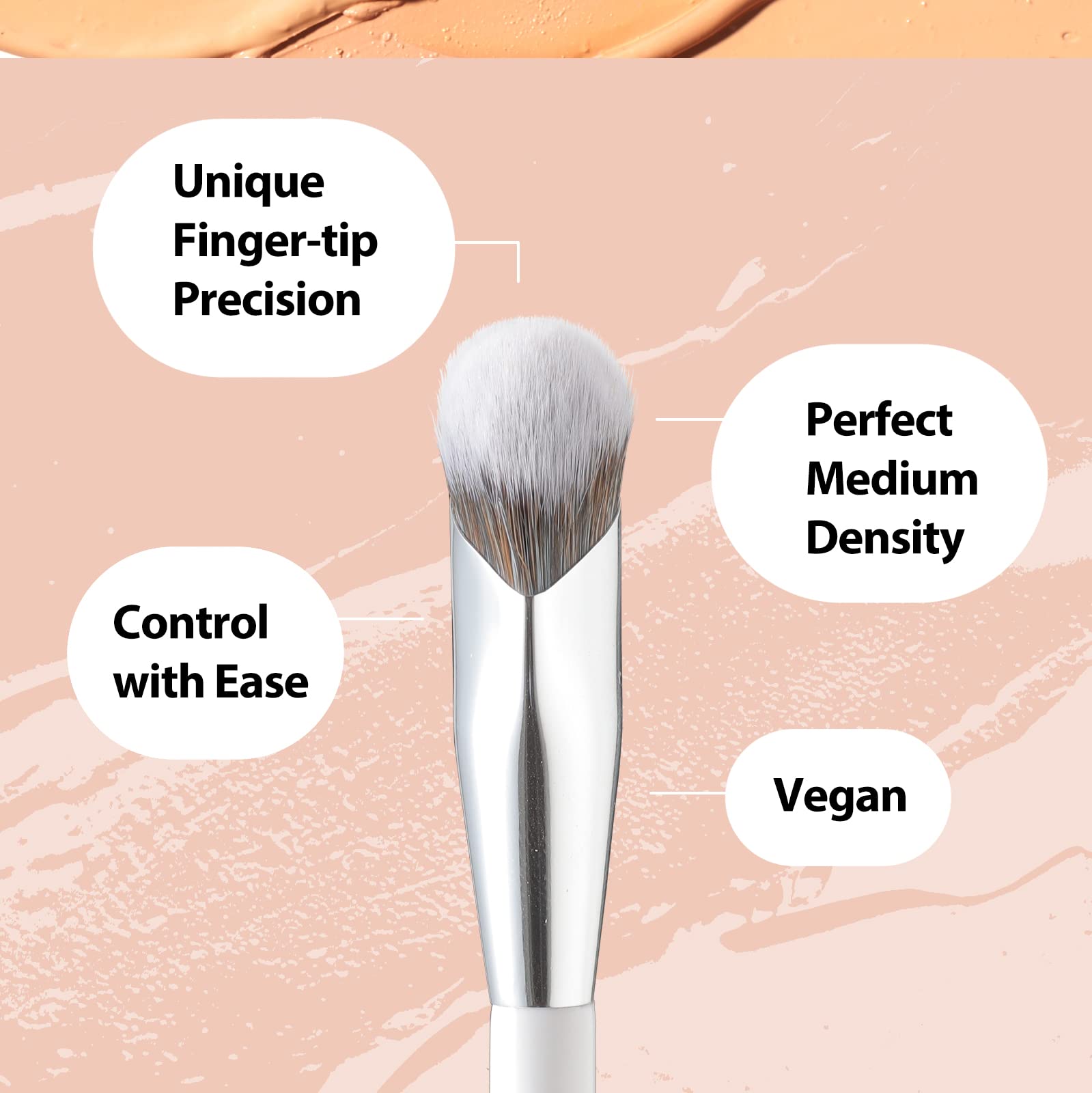 Albeaut Concealer Brush, Under Eye Makeup Small Angled Precision Face Blending Brush, Eye Liquid Cream Foundation Concealer For