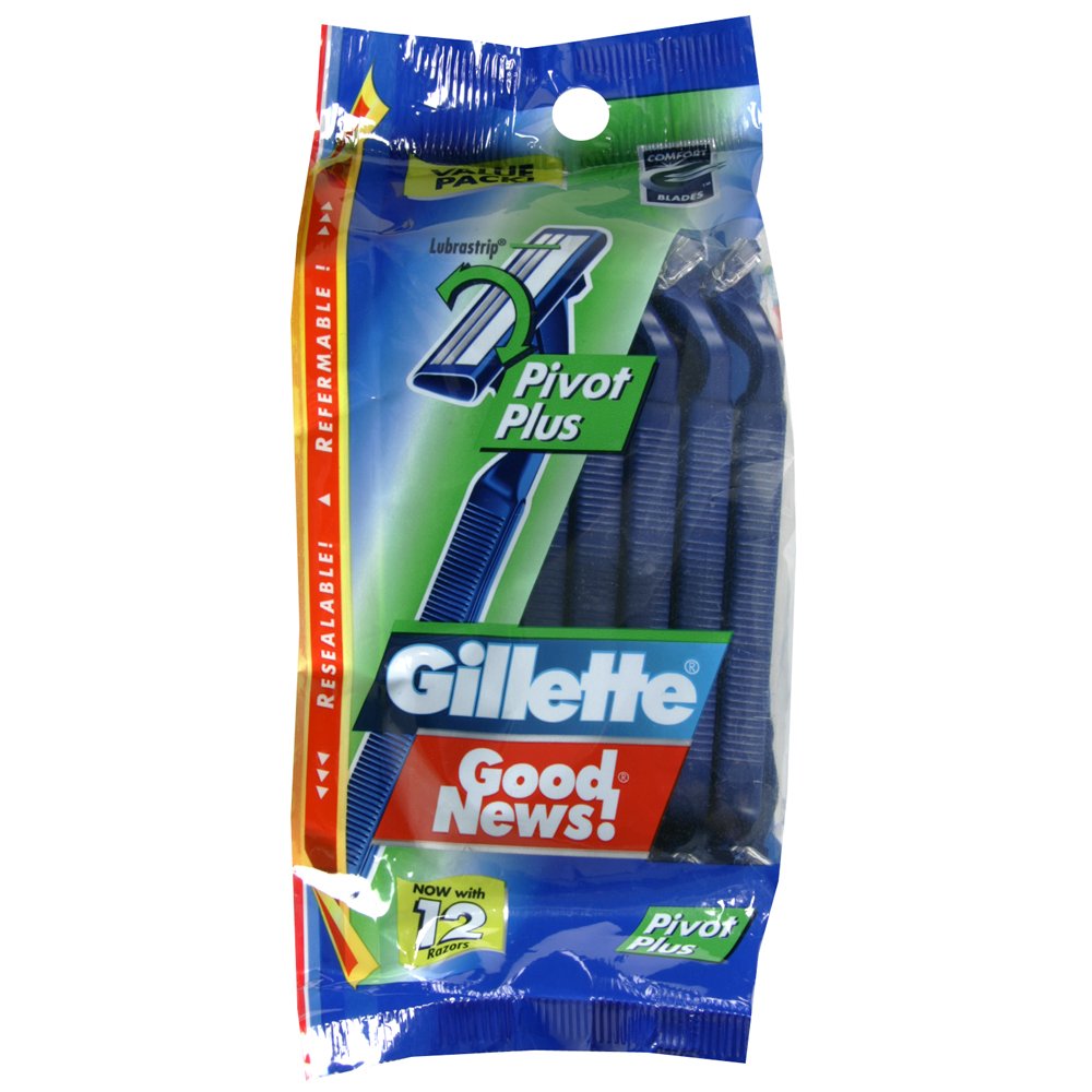 Gillette Good News! Razors, Pivot Plus, Value Pack, 12 ct.