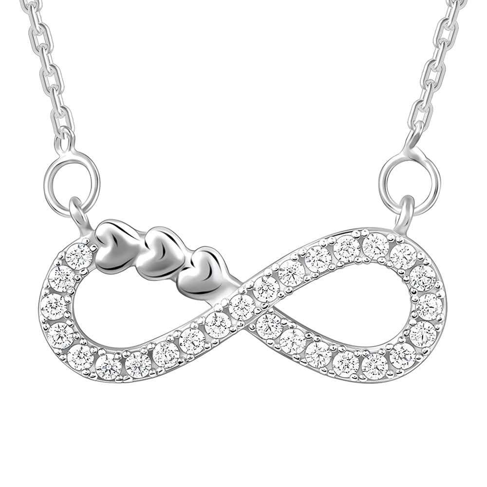 GIVA 925 Silver Infinity Heart Necklace |Rakhi Rakshabandhan Gift for Sister Bhabhi, Gifts for Women & Girls| With Certificate o