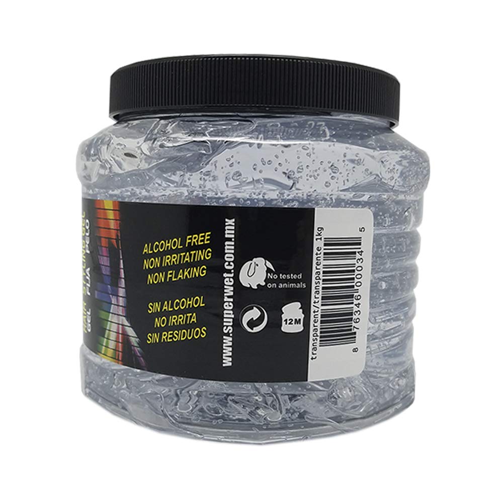 Super Wet, Hair Styling Gel, Clear, Jumbo, 2.2 Lb