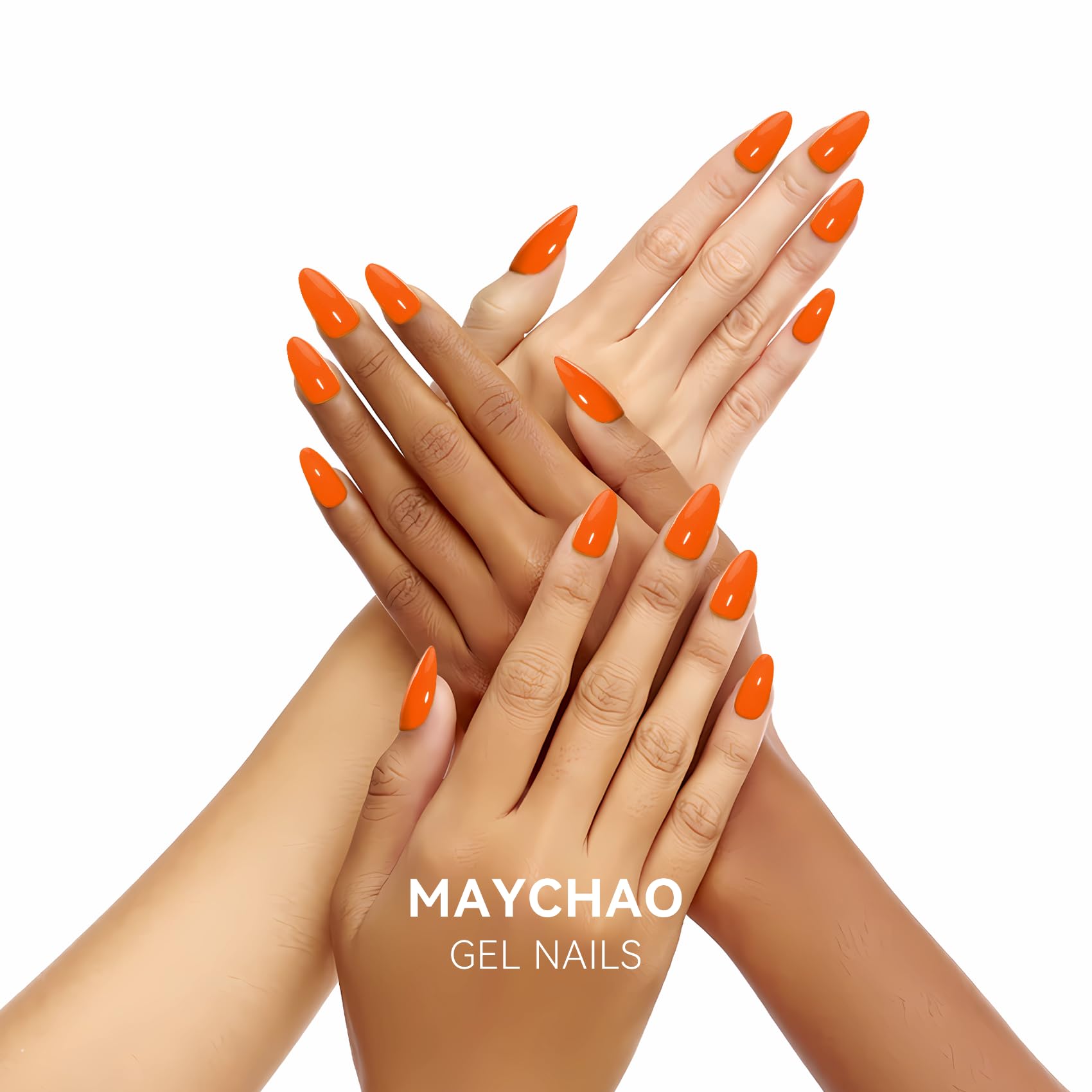 Maychao 15Ml Neon Orange Gel Nail Polish 1Pc Bright Orange Gel Polish Soak Off Uv Led Nail Polish Nail Art Starter Manicure Salo