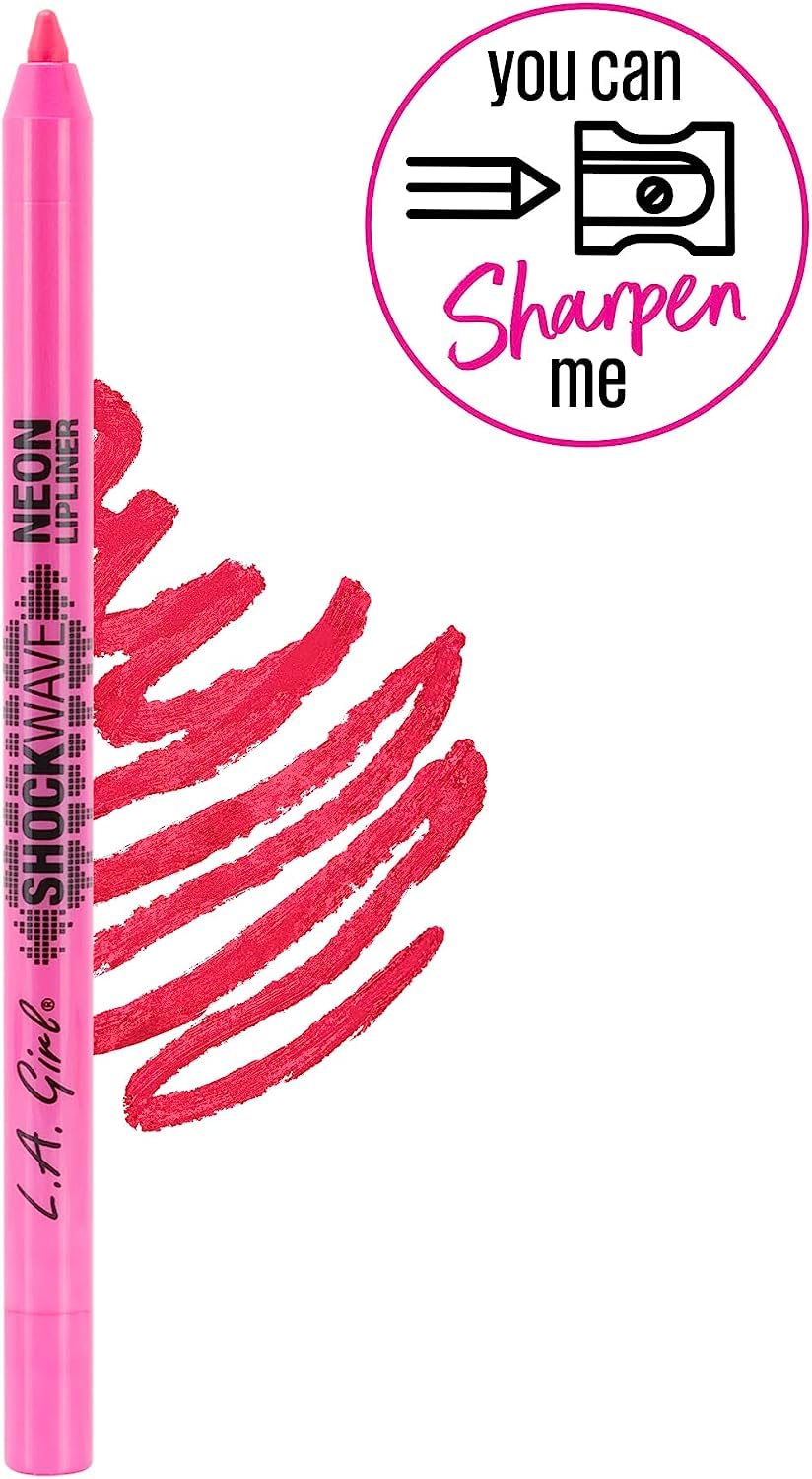 L.A. Girl Shockwave Neon Lipliner, Lipliner Pencil, Pop, 0.04 Oz.