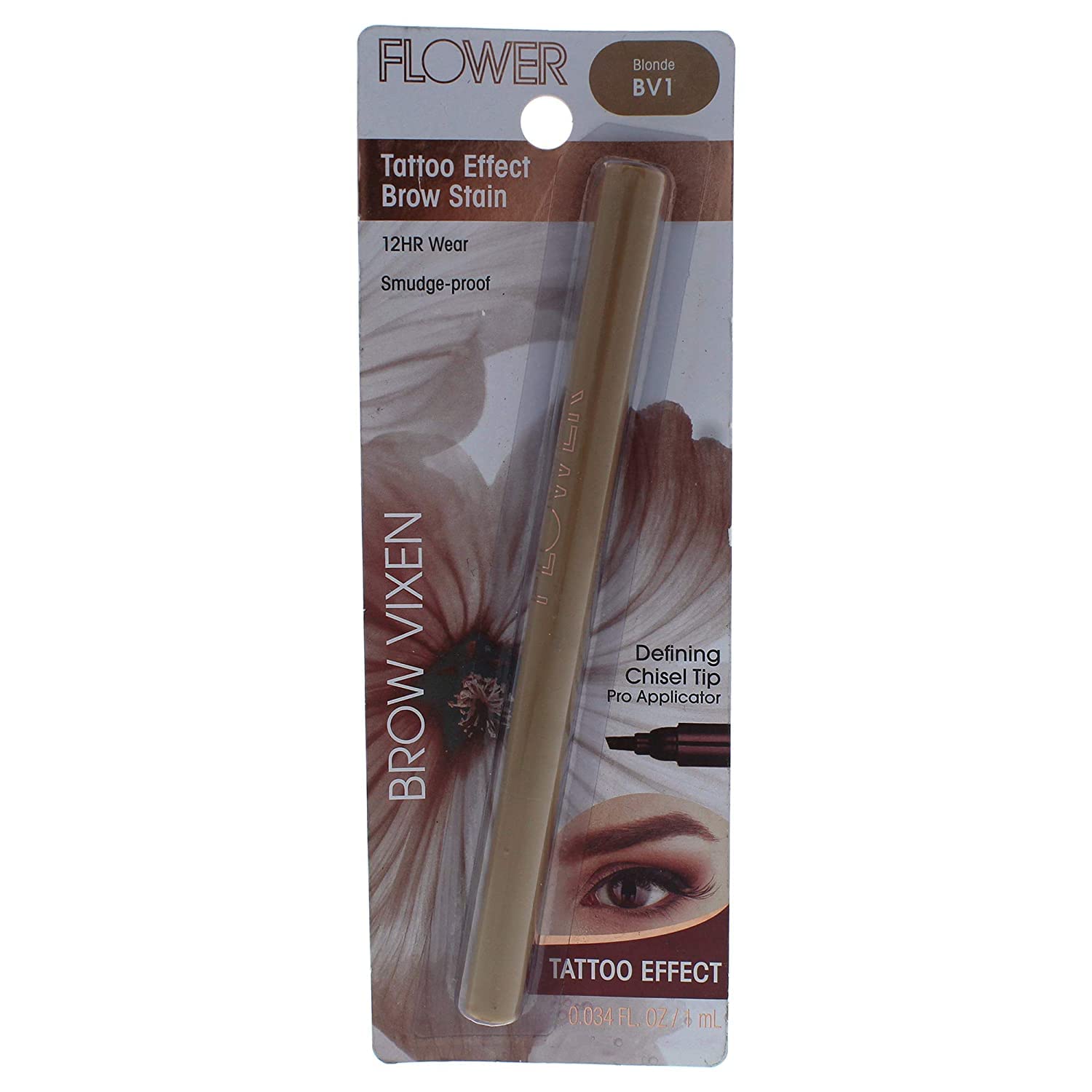 Brow Vixen Tattoo Effect Brow Stain - Bv1 Blonde By Flower Beauty For Women - 0.034 Oz Eyebrow