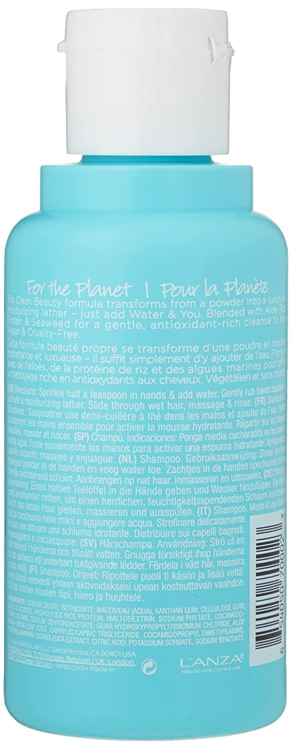 L'Anza T.R.U.E. Clean Sustainable Shampoo - Rich With Aloe Vera And Rice Protein, Color Safe Daily Hair Care, Fragrance-Free, Fo
