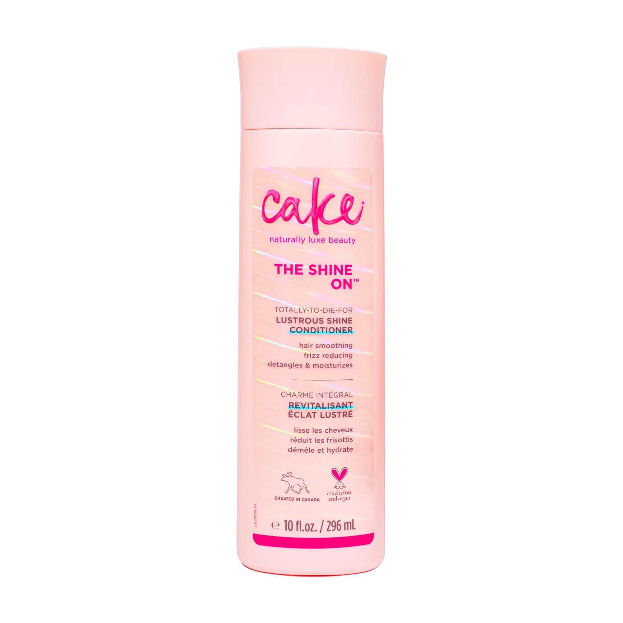 Cake Beauty Lustrous Shine Conditioner, The Shine On - Smoothing & Frizz Reducing - Pracaxi Seed Oil, Camellia Kissi Seed Oil & 
