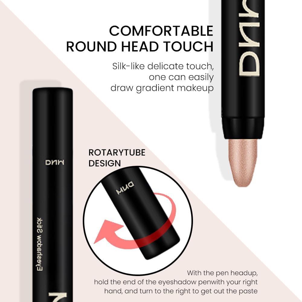 Evpct 2Pcs Cream Eyeshadow Sticks Set For Eyes Waterproof, Sand Shimmer Matte Eye Shadow Stick Pencil Pen Bulk Sombras En Crema