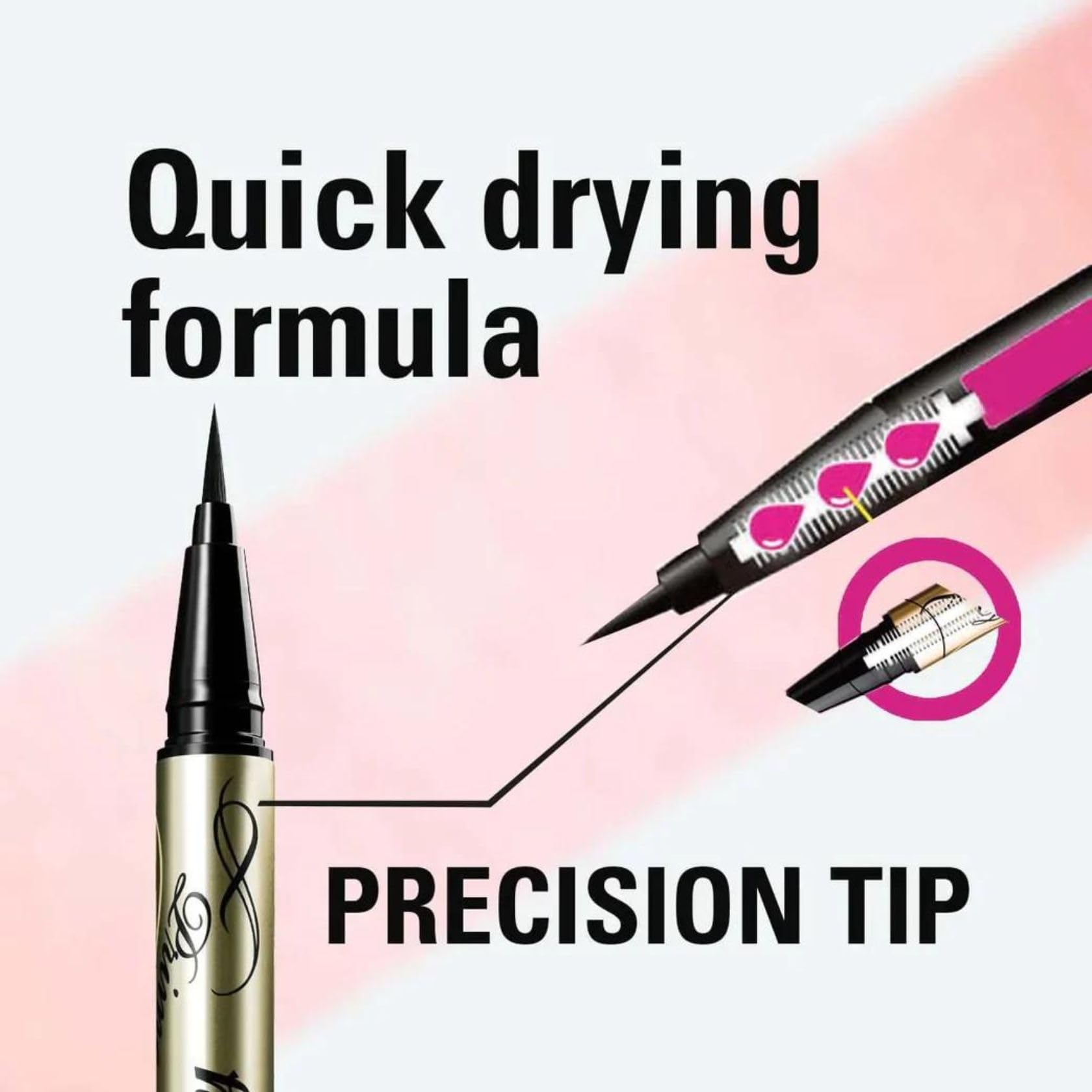Heroine Make By Kissme Prime Liquid Eyeliner, Super Waterproof, Ultra Fine Tip For Precise Eye Makeup, Stay All Day Long, 02 Bro