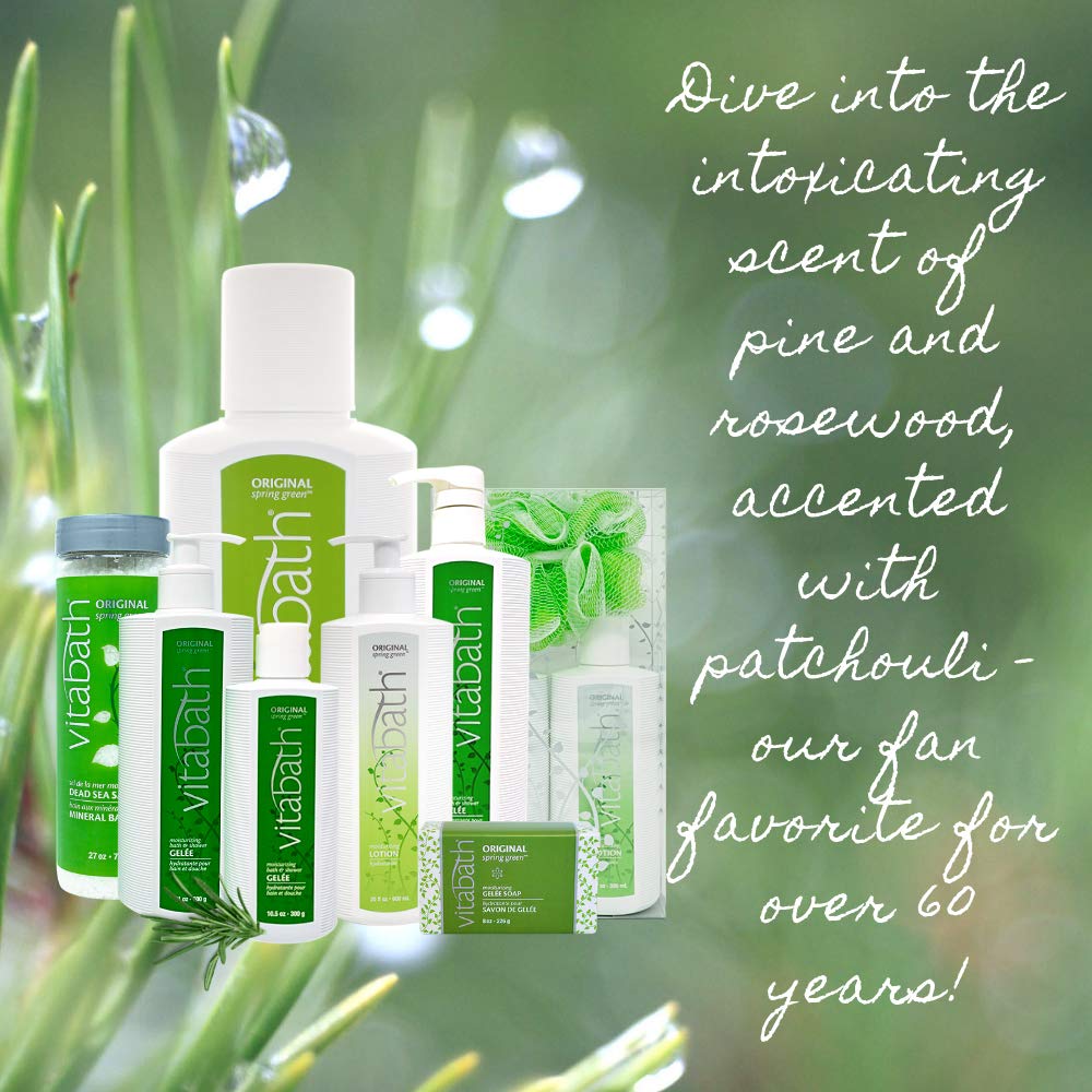 Vitabath Original Spring Green Moisturizing Bath & Shower Gel Wash Invigorating Botanical Skin Rejuvenation Hydrating Dry Skinca