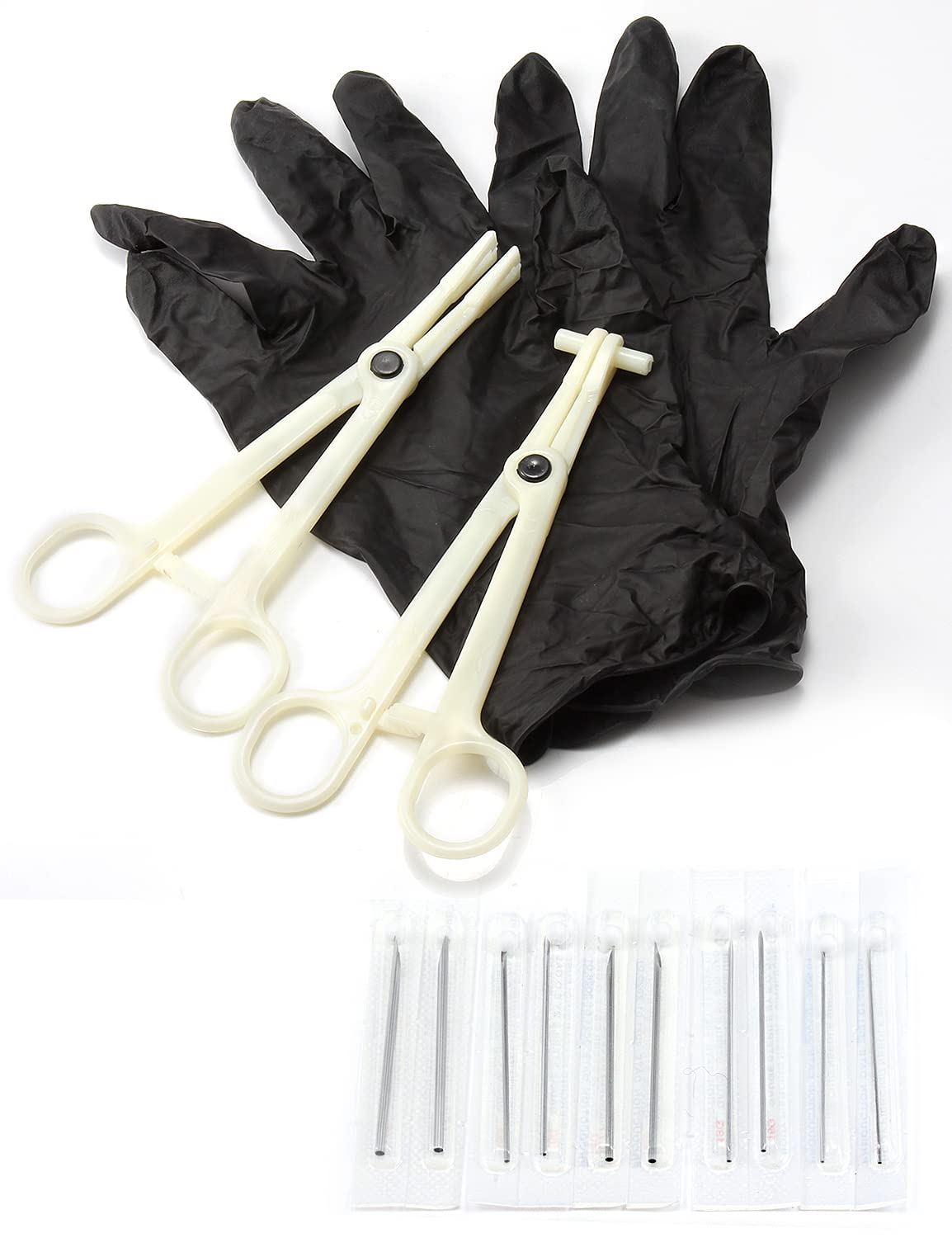 Vsnnsns Piercing Kit 316L Surgical Steel Body Jewelry Piercing Kit with 12G 14G 16G 18G 20G Piercing Needles Use for Nose Septum