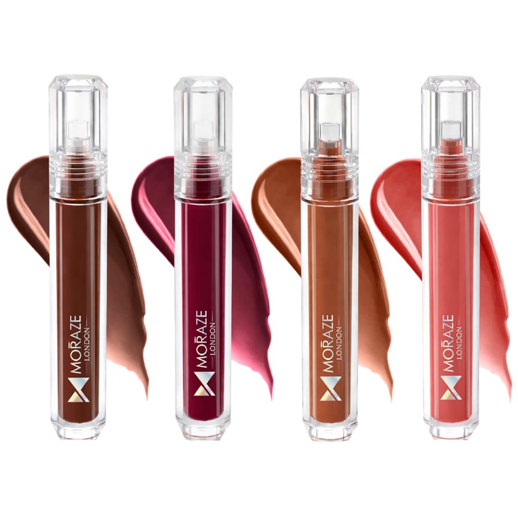 Moraze Liquid Lipstick Set Of 4 (1.8 Ml Each) | Matte Finish Long Stay Lip Color | Smudge Resistant, Transfer Proof | Lightweigh