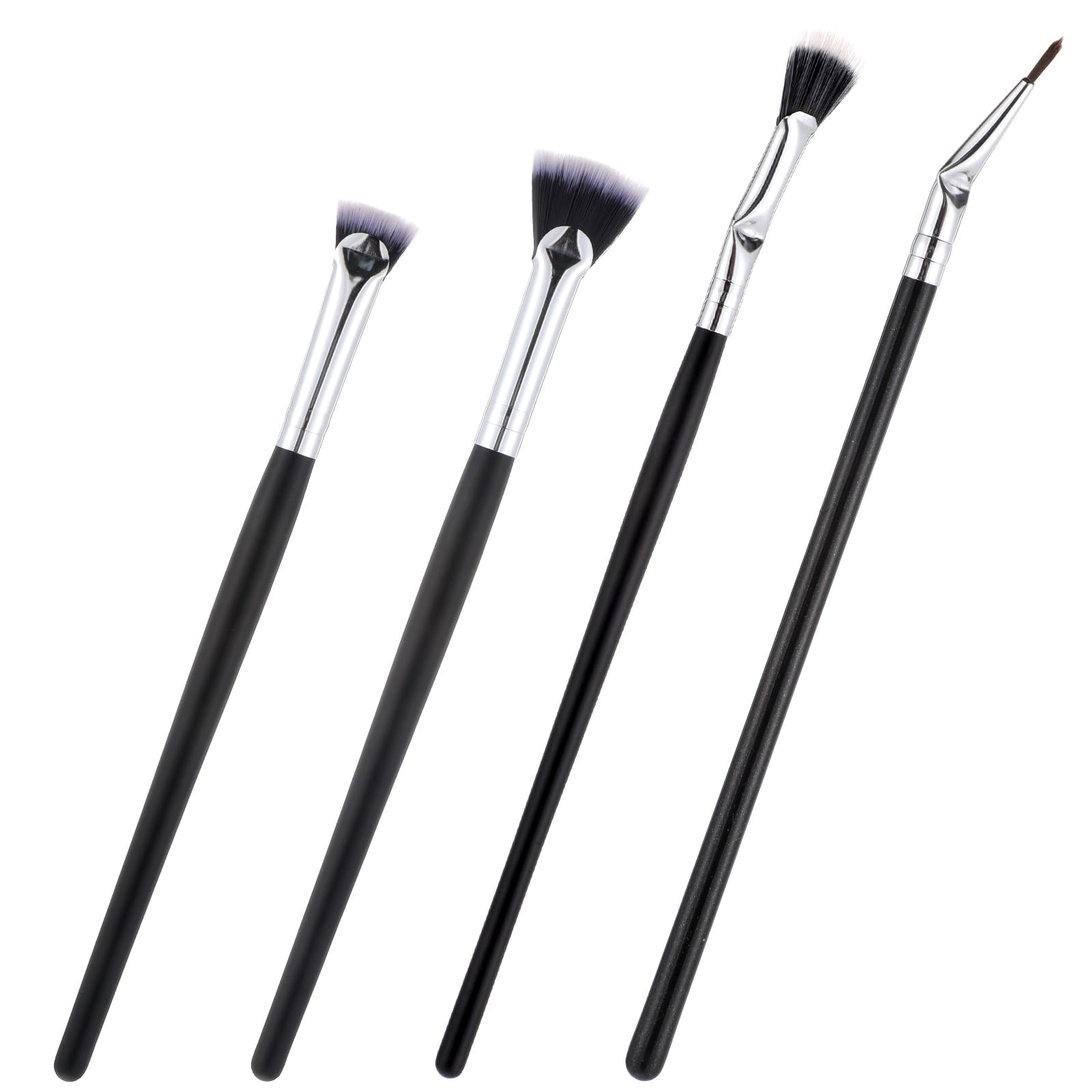 4 PCS Lash Brushes Lash Fan Brush Mascara Fan Brush for Lashes Angled Eye Makeup LashWand Brushes for Eye Makeup Upper and Lowe