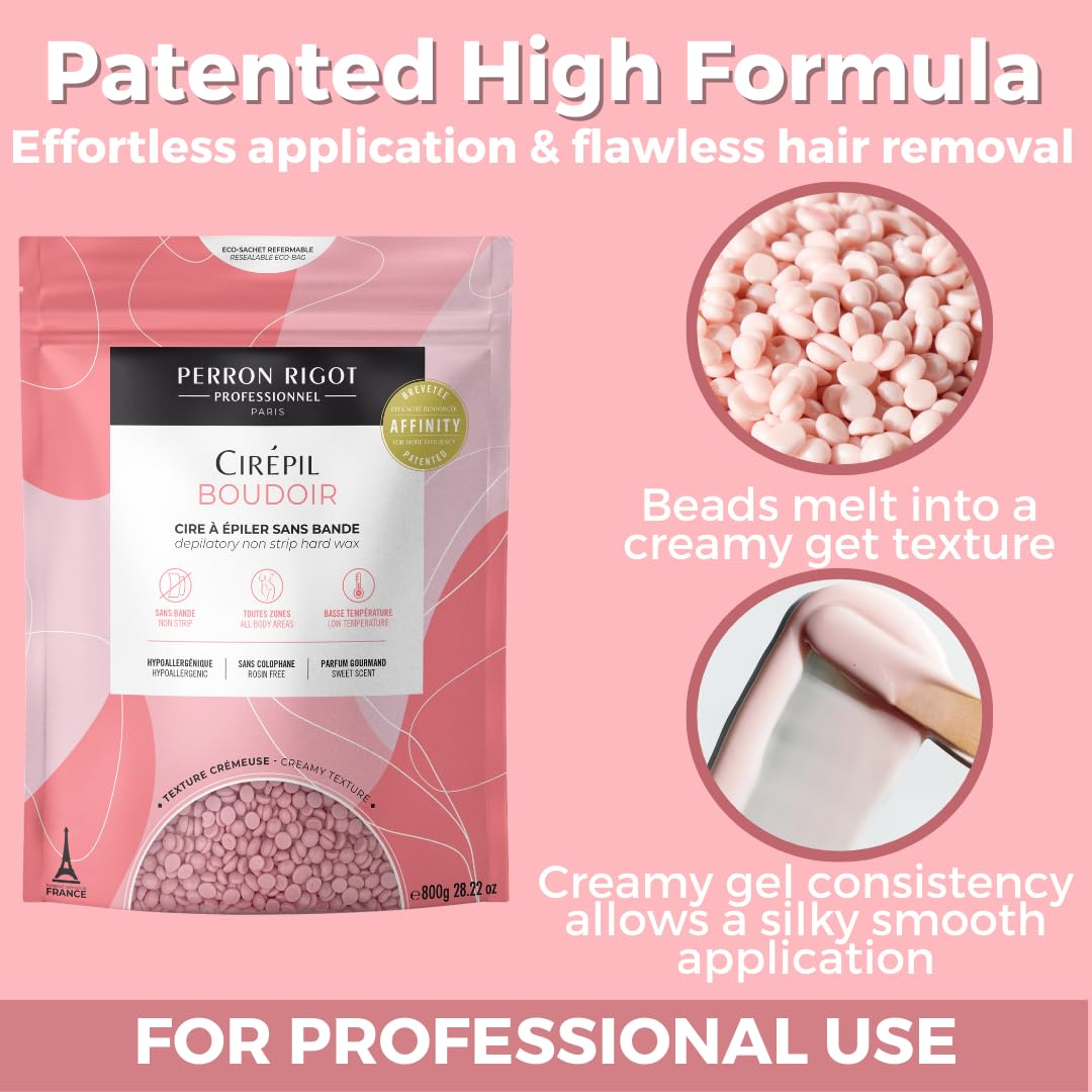 Cirepil - Boudoir - 800G / 28.22 Oz Wax Beads Bag - Sweet Fragrance - Allergen-Free - Specially Formulated For Short, Coarse Hai
