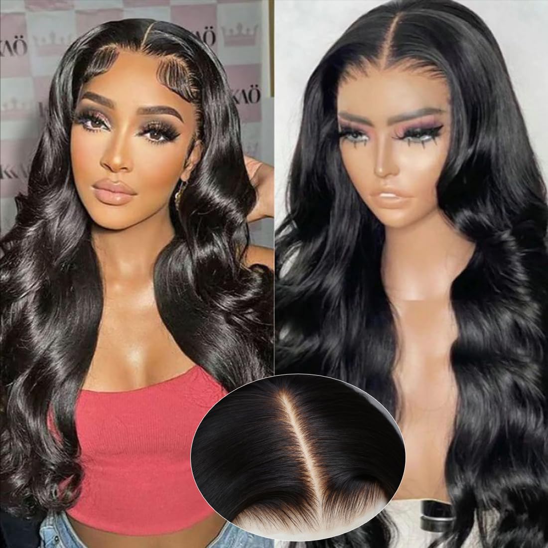 UNICE Bye Bye Knots Wig Body Wave 7x5 HD Lace Front Wigs Human Hair Bleached Invisible Knots Put on and Go Glueless Frontal Wig 