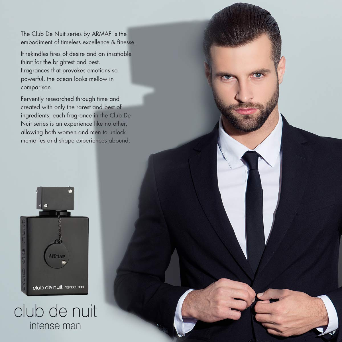 Armaf Club De Nuit Intense Perfume Oil for Men - Bergamot, Rose, Musk, Vanilla - 0.6 Fl Oz