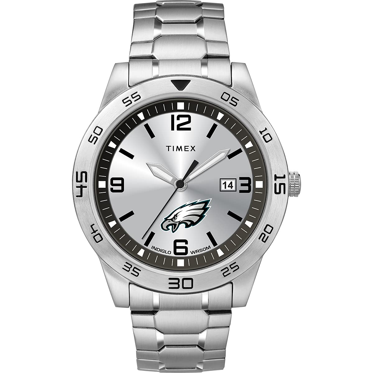 Timex Men's NFL Citation 42mm Watch - Philadelphia Eagles with Stainless Steel Expansion Band