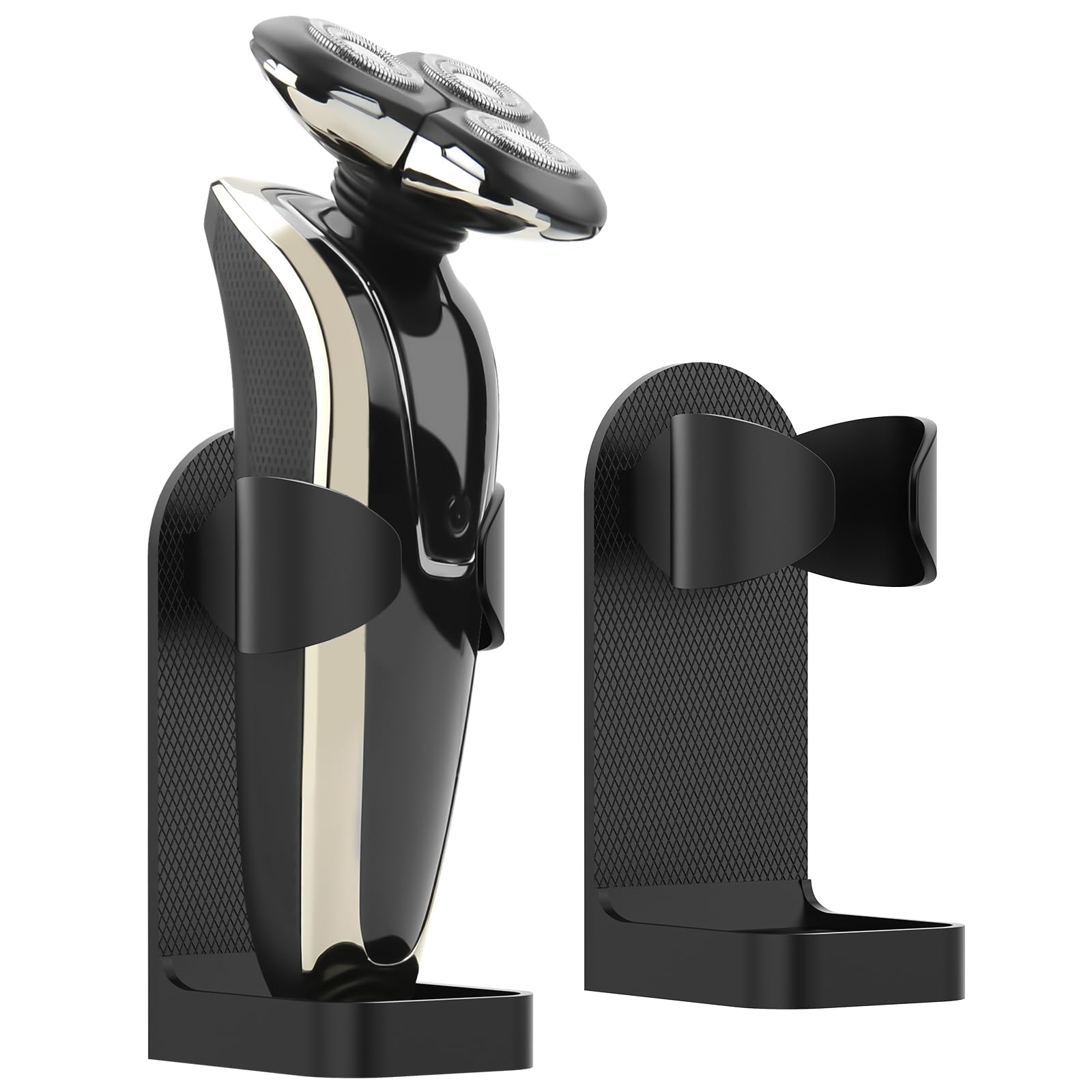 Linkidea Adjustable Electric Shaver Holder, 2 Pack Self Adhesive Razor Stand, Shower Razor Stand Compatible With Philips Series