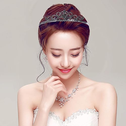 Bridal Tiara - Wedding Bridal Crown Rhinestone Hair Barrettes - Masquerade - 1st Choice