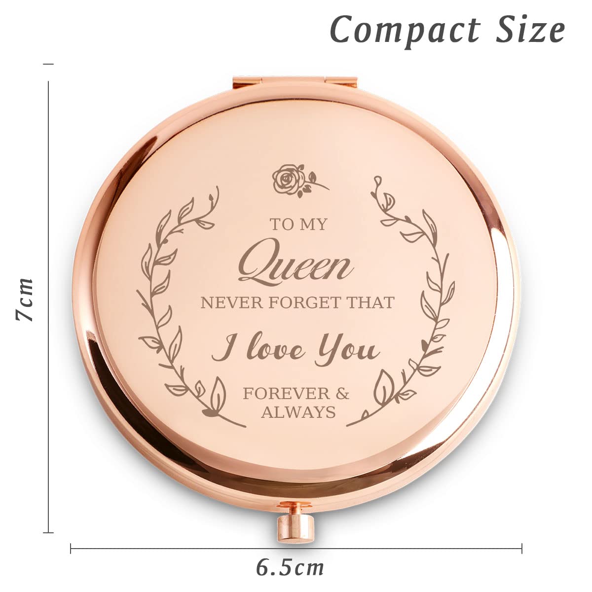 Mllxx Gifts For Women, I Love You Personalized Compact Mirrors Basket Stuffers For Her Mom Wife Girlfriend, Sentimental Present