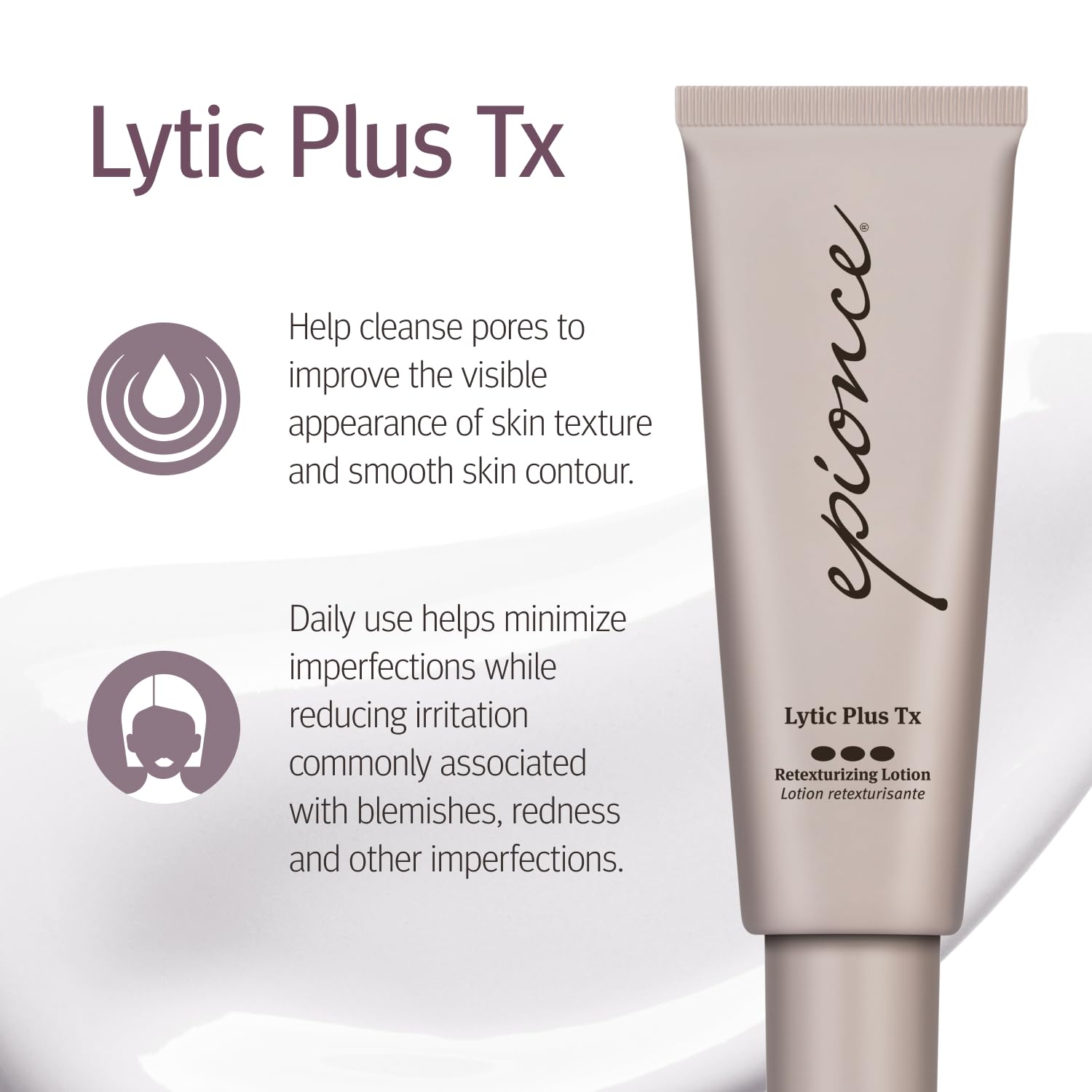 Epionce Lytic Plus Tx - Problem & Oily Skin Moisturizer for Face, Salicylic Acid, Azelaic Acid & Hyaluronic Acid Texture, Breako